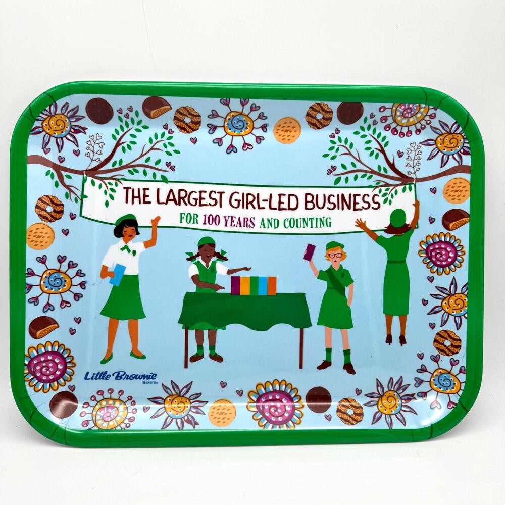 Girl Scouts Cookie Tray Melamine Plastic 100 yrs Little Brownie 15 x 11.5 GSA